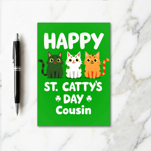 Faux Gold St Cattys Day Card