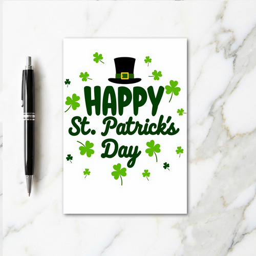 Faux Gold St Patricks Day Card