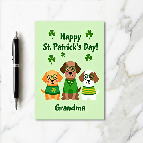 Faux Gold St Patricks Day Grandma Card