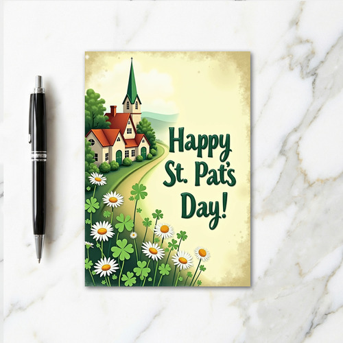 Faux Gold St Pats Day Scene Card
