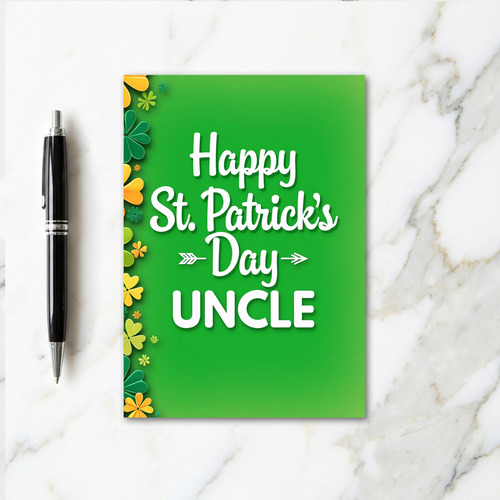 Faux Gold Uncle St Patricks Day Card