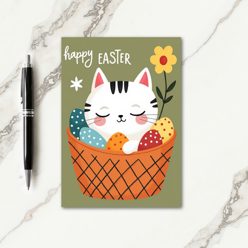 Faux Kraft Happy Easter Art Card