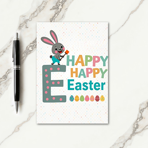 Faux Speckle Easter Fun Card