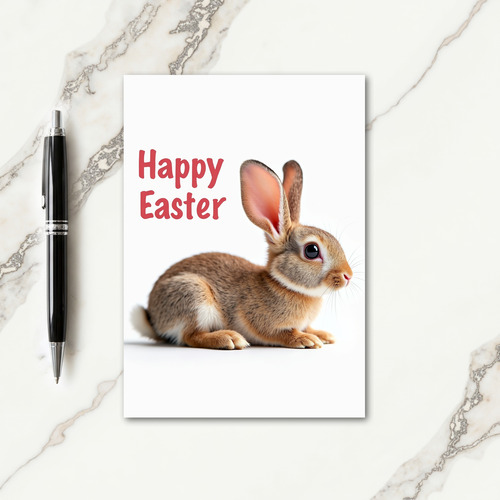 Faux Texture Rabbit Easter Card