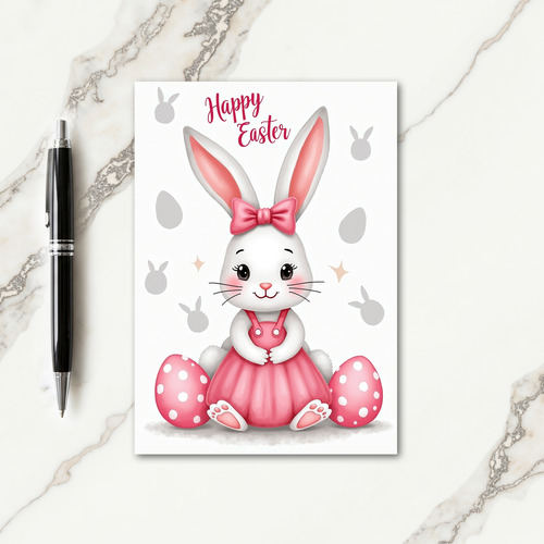Faux Watercolor Bunny Card