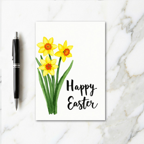 Faux Watercolor Easter Card