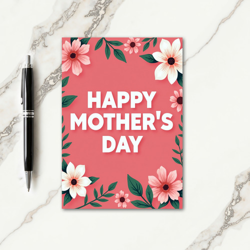 Faux Watercolor Mothers Day Card