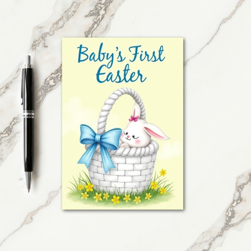 Faux Watercolor Rabbit Card