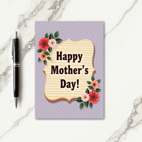 Faux Wood Celebration Card