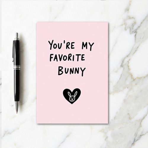 Favorite Bunny Heart Card