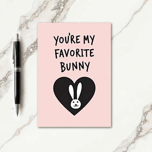 Favorite Bunny Love Heart Card