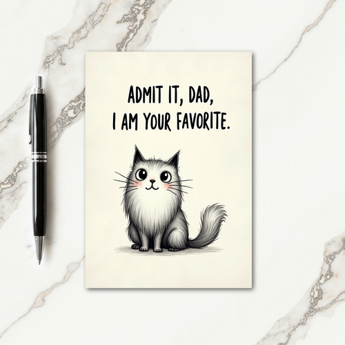 Favorite Cat Dad Sweet Day Card