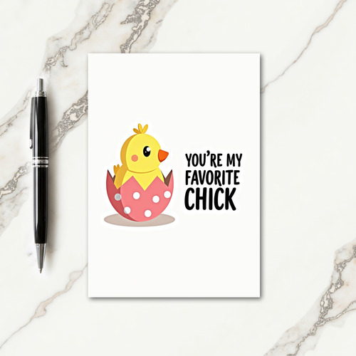Favorite Chick Cute Bird Card