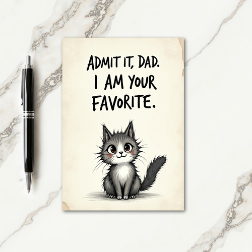 Favorite Child Fathers Day Card