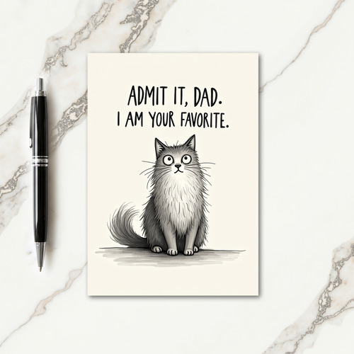 Favorite Feline Fathers Day Card