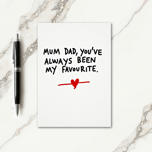 Favorite Parents Affection Card