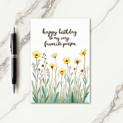 Favorite Person Birthday Card