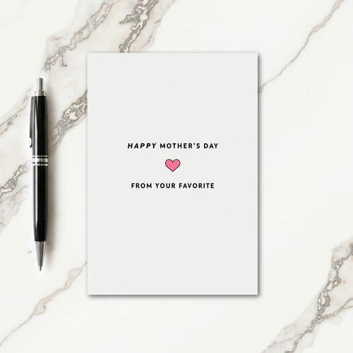 Favorites Sweet Mothers Day Card