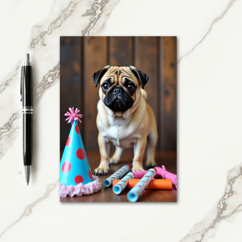 Fawn Canine Birthday Portrait Card