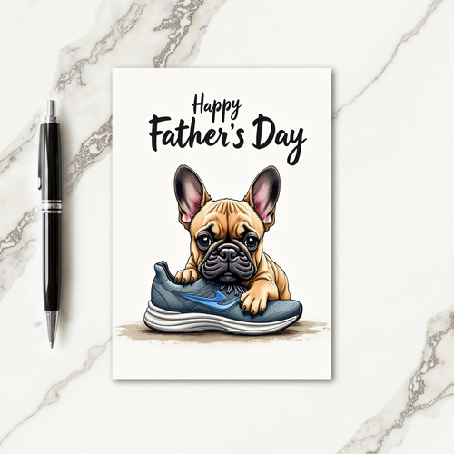 Fawn Dog Fathers Day Sport Shoe Card