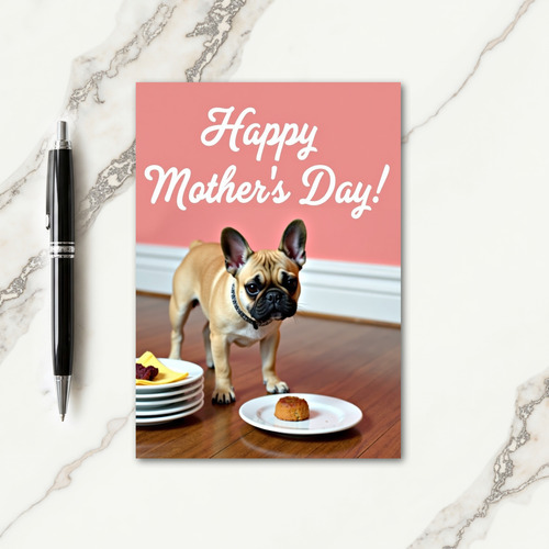 Fawn Dog Happy Mothers Day Card