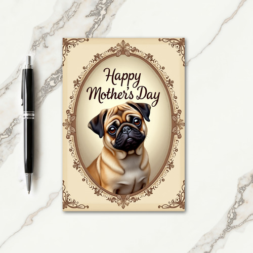 Fawn Dog Mothers Day Art Card
