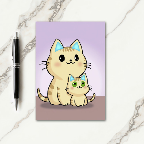 Fawn Feline Family Card