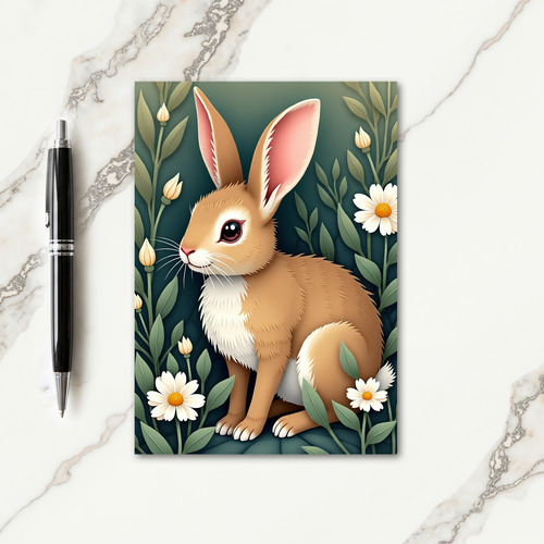 Fawn Friend Floral Scene Card