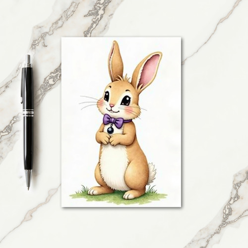 Fawn Fur Creature Bow Card