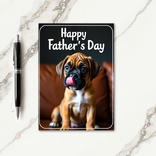 Fawn Pup Fathers Day Wish Card