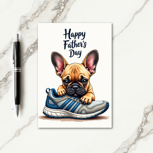 Fawn Puppy Fathers Day Card
