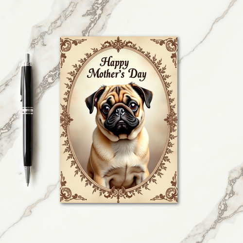 Fawn Puppy Mothers Day Card