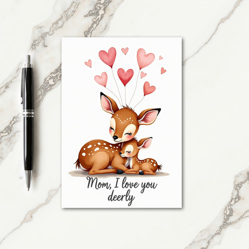 Fawn Sweet Mothers Day Art Card