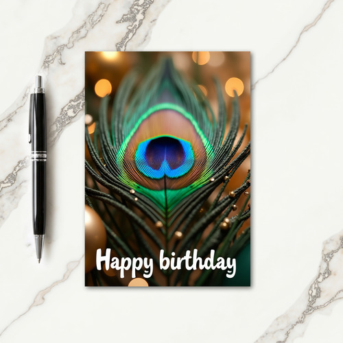 Feather Birthday Card