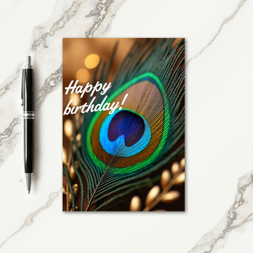 Feather Birthday Eye Spot Card