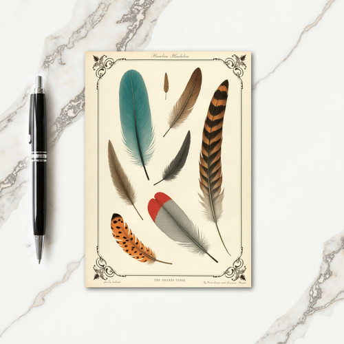 Feathered Fathers Day Art Card