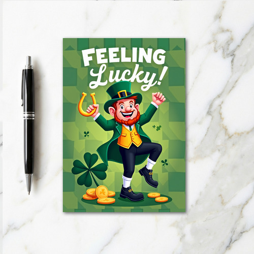 Feeling Lucky Leprechaun Card