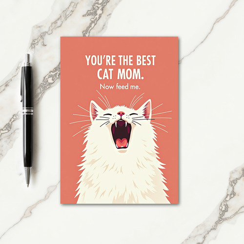 Feline Best Cat Mom Mothers Day Card