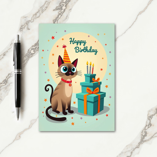 Feline Birthday Celebration Card