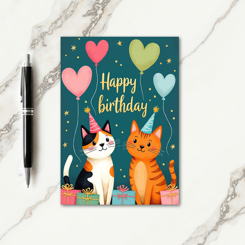 Feline Birthday Joy Card