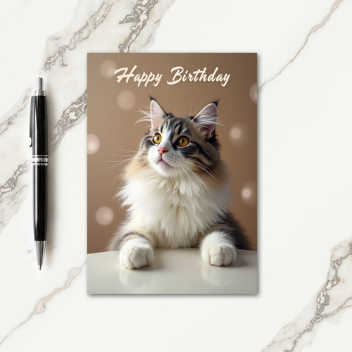 Feline Birthday Portrait Card