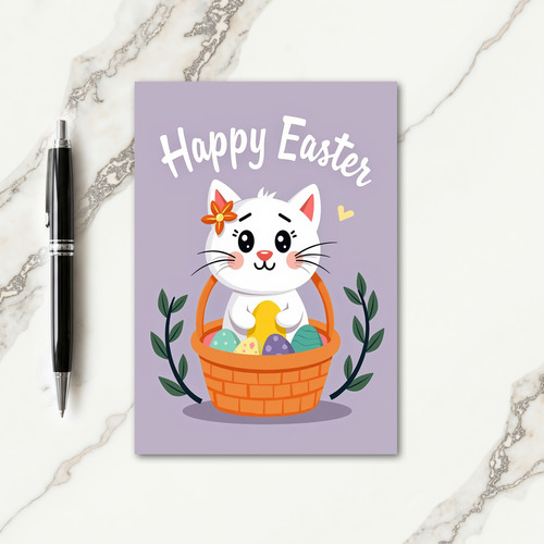 Feline Easter Egg Pattern Card