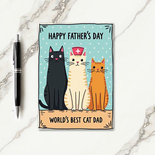 Feline Fathers Day Card