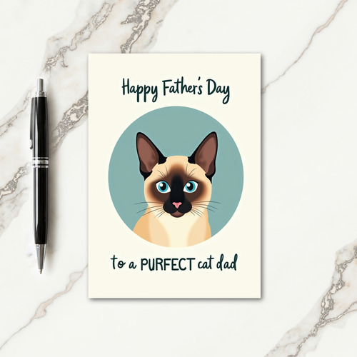 Feline Fathers Day Portrait Card
