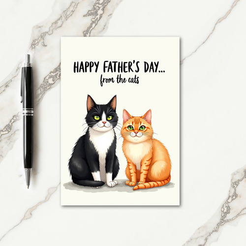 Feline Fathers Day Wish Card