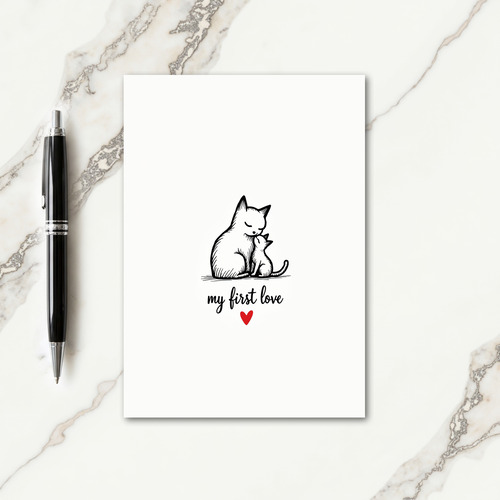 Feline First Love Mothers Day Card