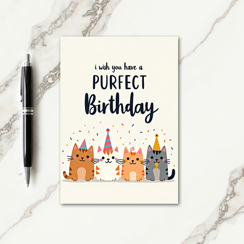 Feline Friends Birthday Card