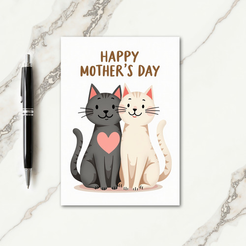 Feline Mothers Day Art Card