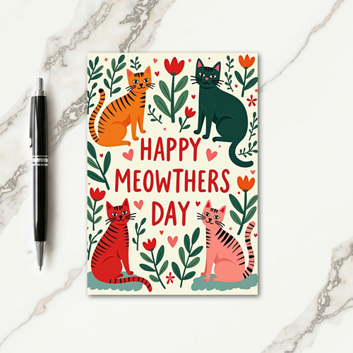 Feline Mothers Day Garden Card