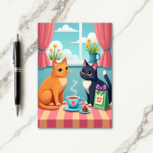 Feline Mothers Day Gathering Card